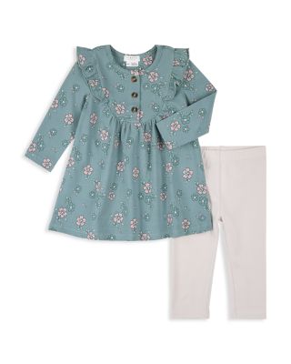 Girls Autumn Bouquet Jersey Dress and Leggings Set - Baby