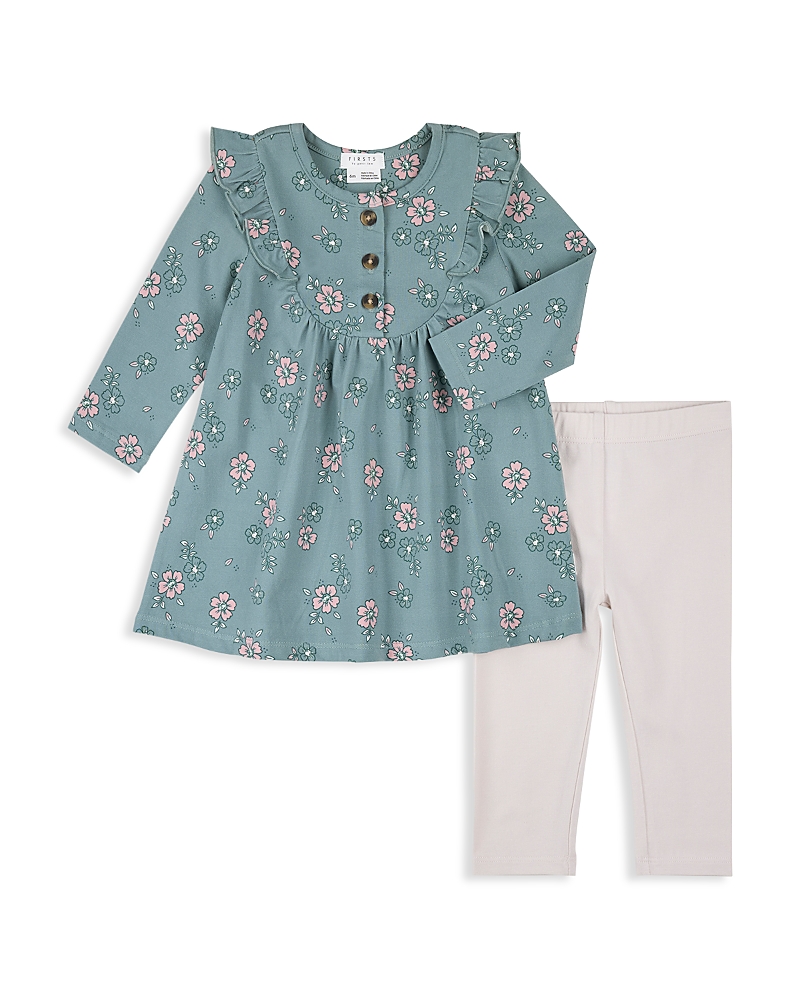 Firsts by petit lem Girls Autumn Bouquet Jersey Dress and Leggings Set - Baby