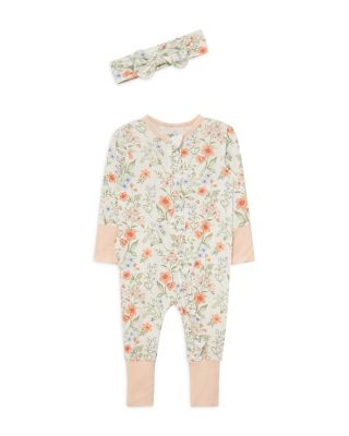 Girls' Botanical Coverall and Headband - Baby
