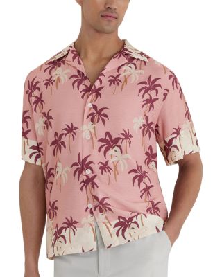 Madrona Floral Print Short Sleeve Cuban Shirt