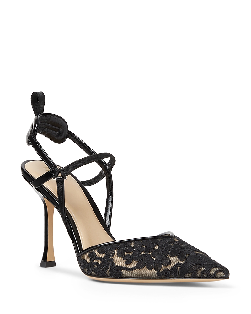 Fendi Women's Colibri Lace High Heel Slingbacks