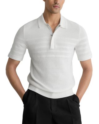 Falklands Slim Fit Concealed Half Zip Polo Shirt