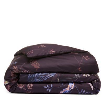 Gaia Aubergine Duvet Cover, Queen