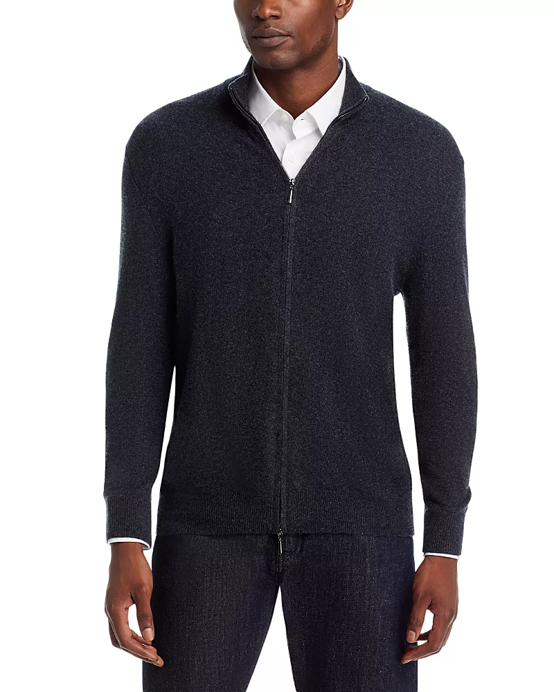The Men's Store at Bloomingdale's Cashmere Full Zip Sweater - Exclusive