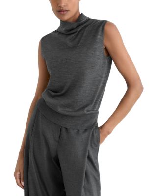Honey Wool Funnel Neck Sweater