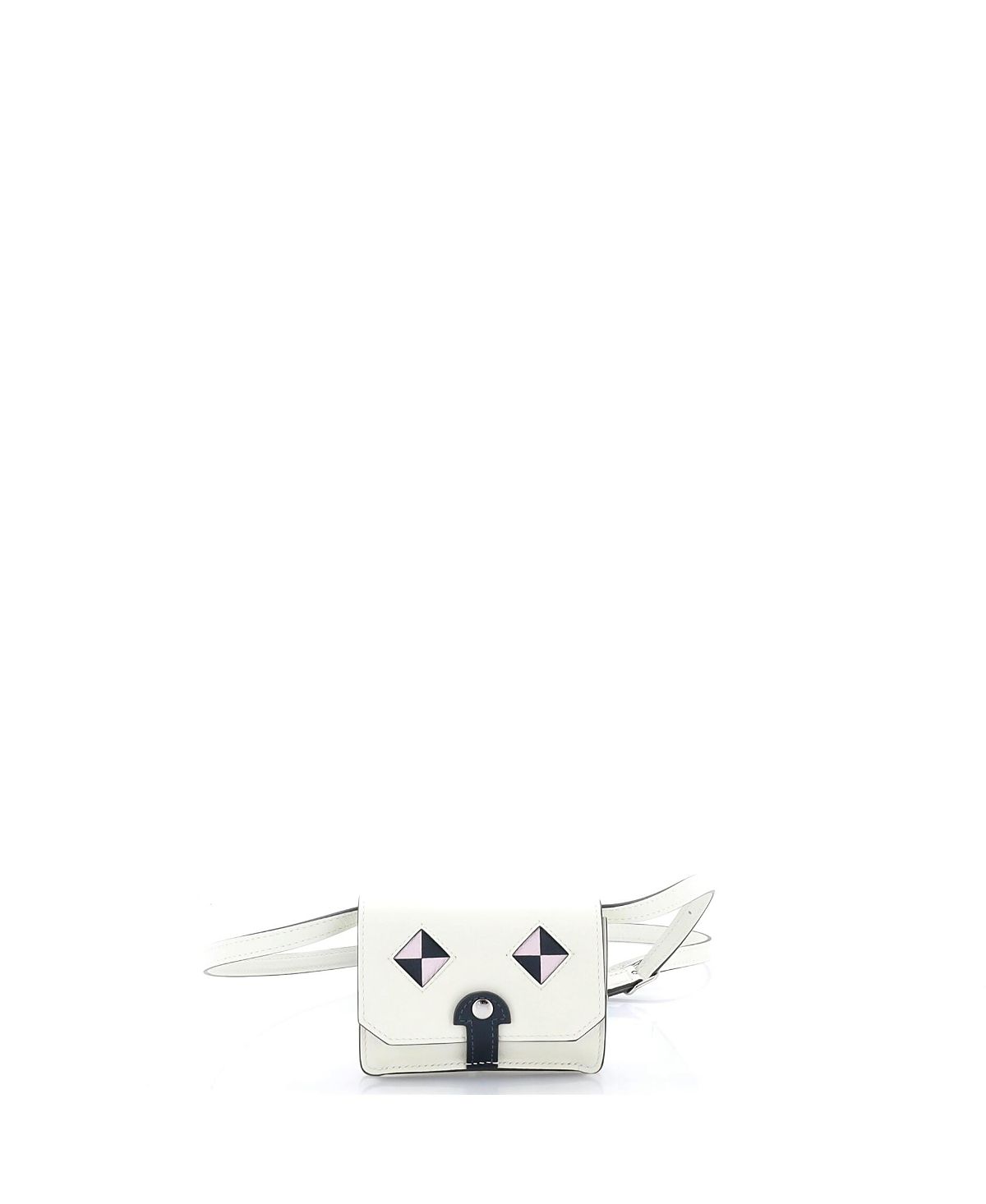Pre-Owned HERMES Chien Card Holder with Strap Swift and Chevre Mysore