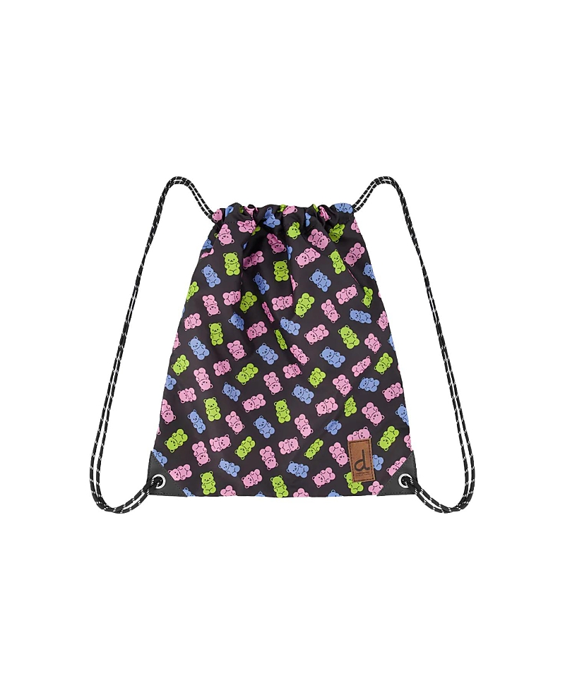 Deux par Deux Girls' Gummy Bears Lightweight Durable Drawstring Bag - Little Kid, Big Kid