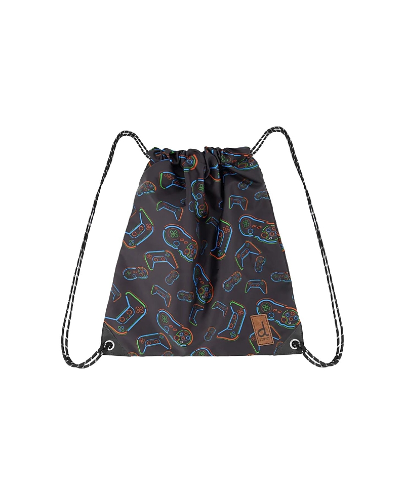 Deux Par Deux Controller Lightweight Durable Drawstring Bag In Blue