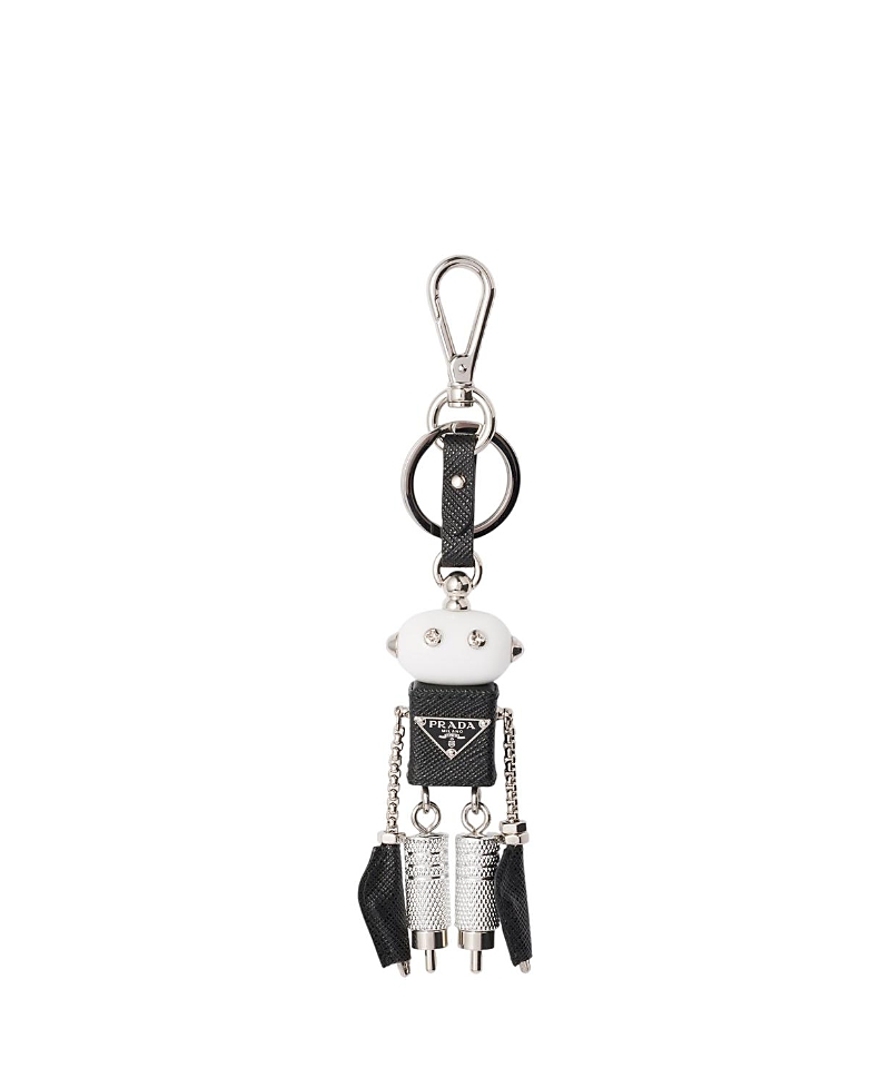 Prada Robot Saffiano Leather Keychain Charm · OS