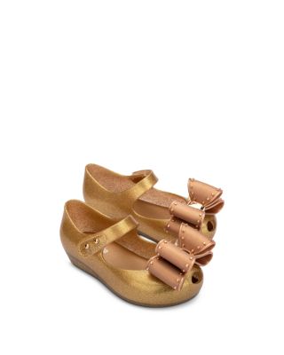 Mini Melissa Girls' Ultragirl Classic Bow Ballet Flats - Toddler, Little Kid