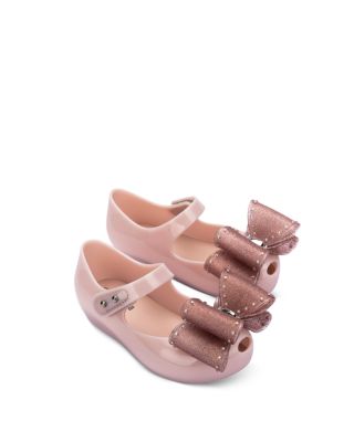 Mini Melissa Girls' Ultragirl Classic Bow Ballet Flats - Toddler, Little Kid
