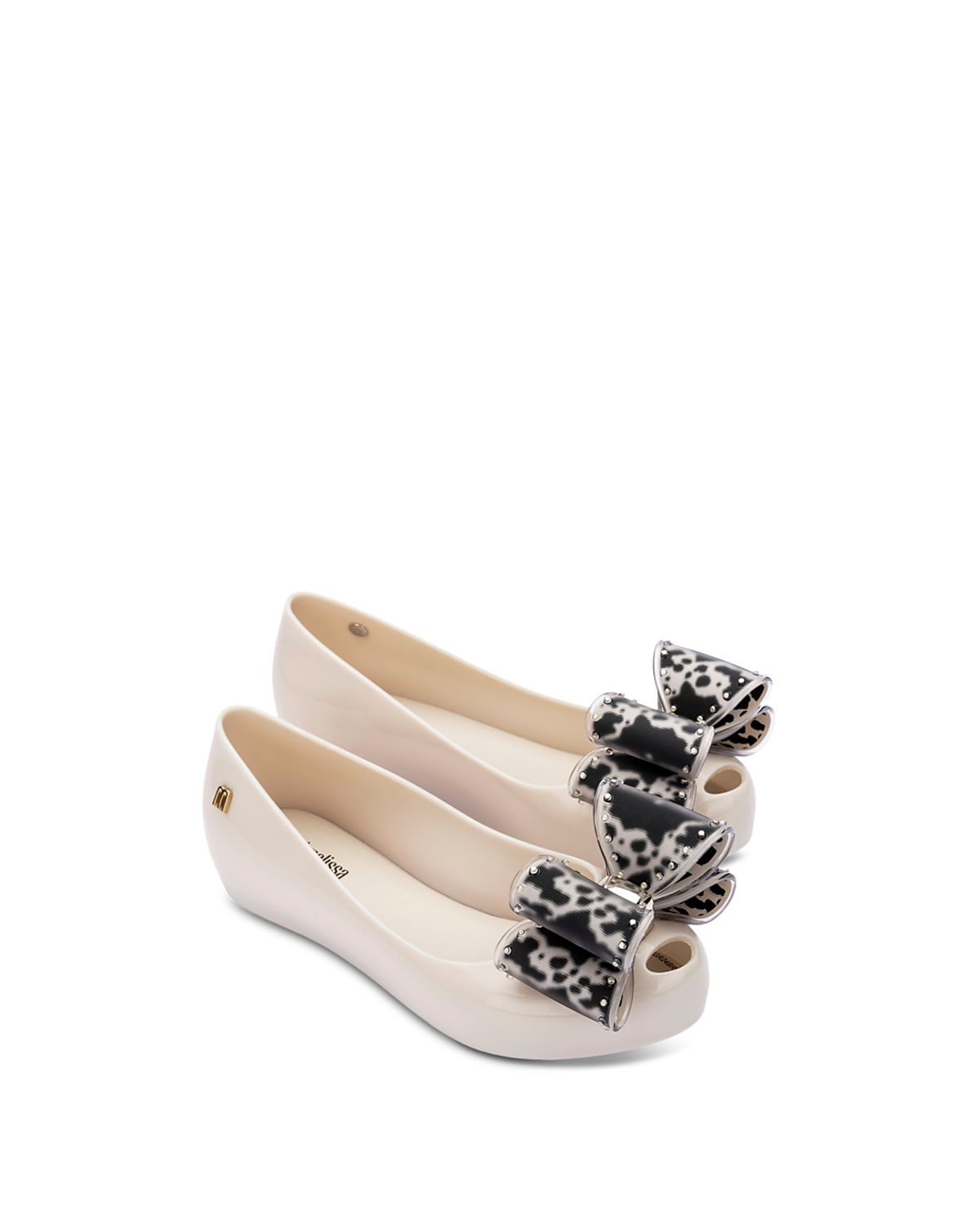Mini Melissa Girls' Ultragirl Classic Peep Toe Flats Toddler, Little Kid, Big Kid