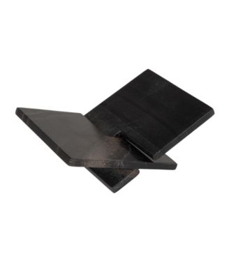 Olive Grove Decorative Marble Book Holder In Ebony