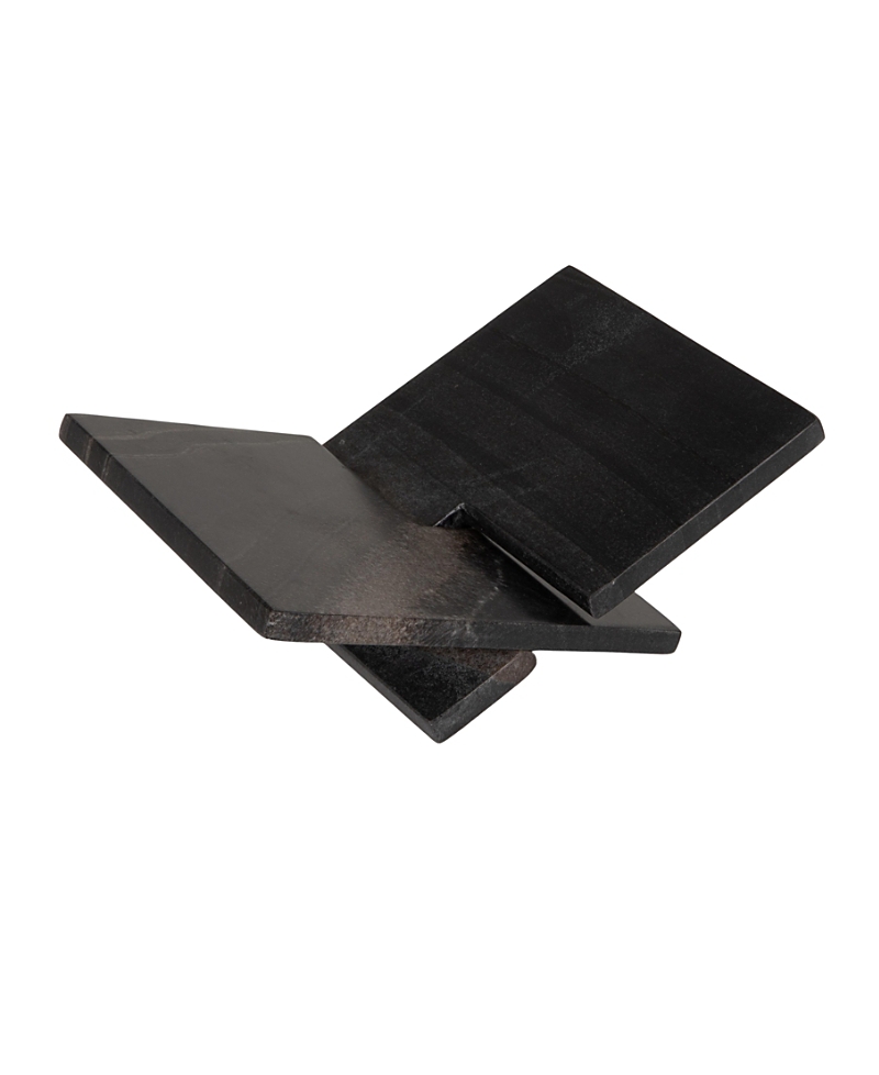 Olive Grove Decorative Marble Book Holder In Ebony
