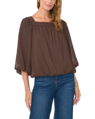 Square Neck Bubble Blouse