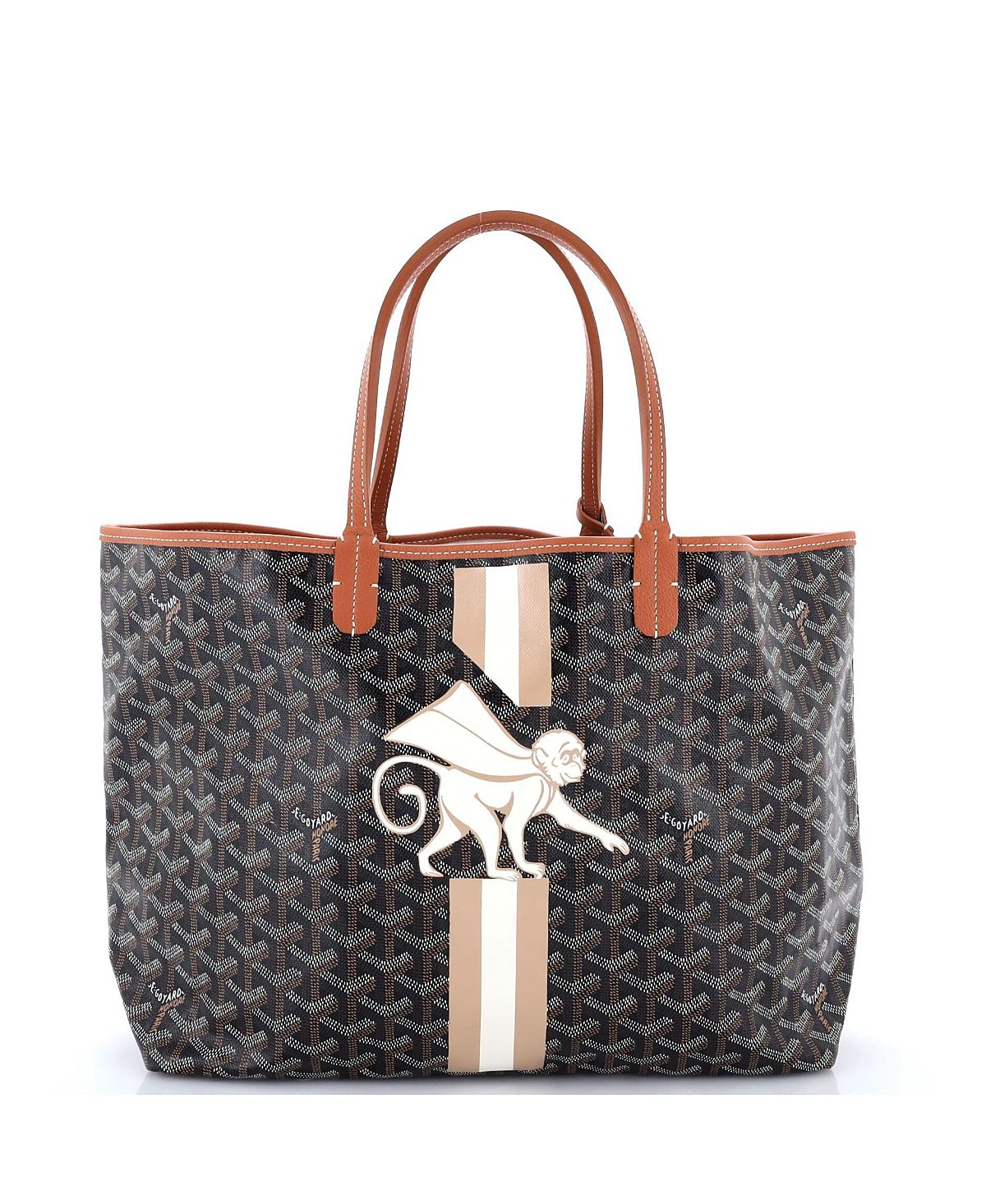 Pre-Owned Goyard Pm Saint Louis Tote Printed Coated Canvas
