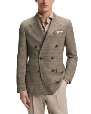 L-Jeff Double Breasted Silk Blend Sport Coat