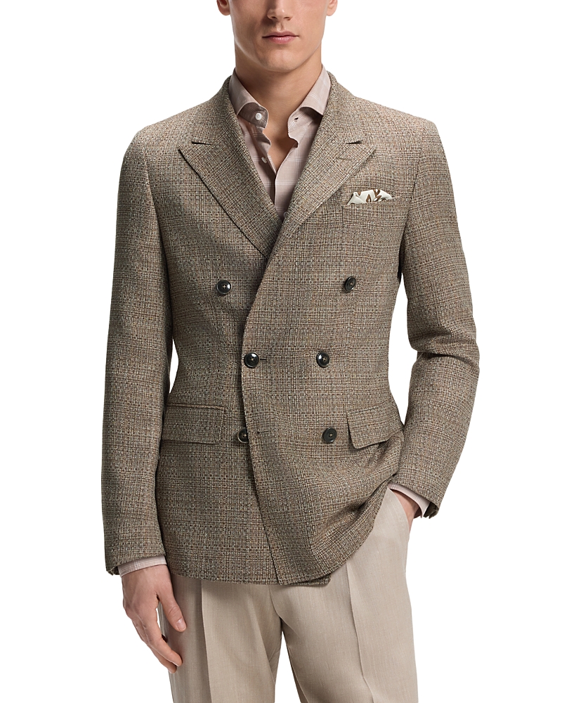 Boss L-Jeff Double Breasted Silk Blend Sport Coat