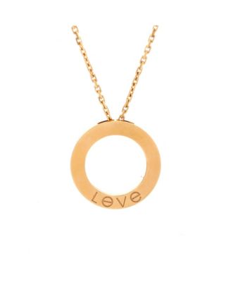  Love Pendant Necklace 18K Gold, 16.5"