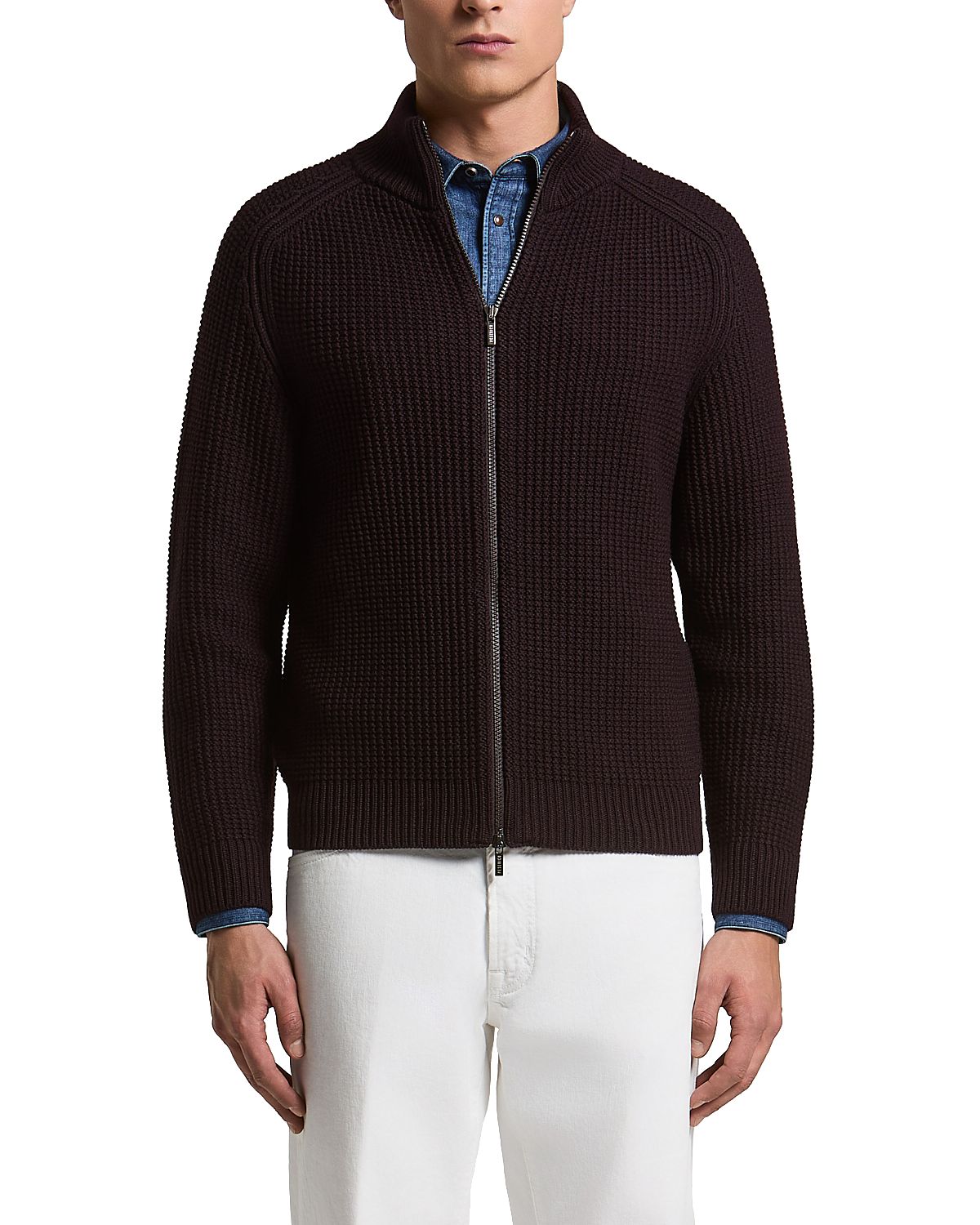 Peserico Extra Fine Wool Full Zip Sweater
