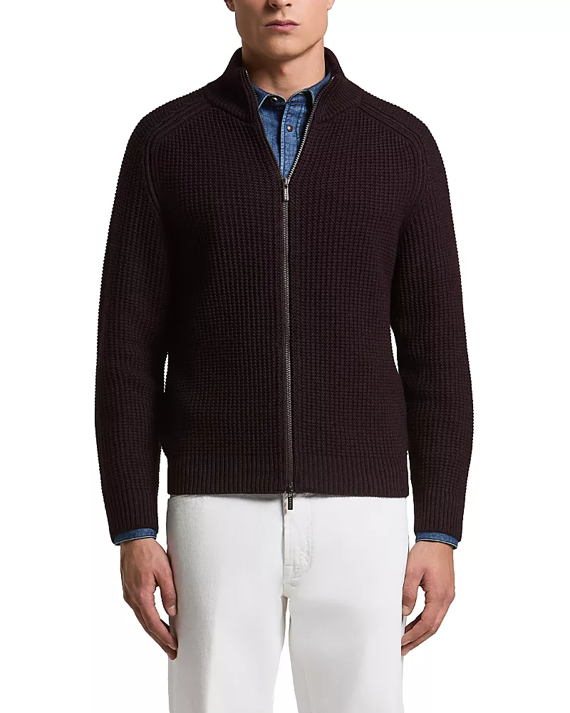Peserico Extra Fine Wool Full Zip Sweater