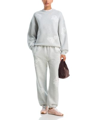 Havenleigh Cotton Blend Lace Trim Sweatshirt & Lilia Cotton Blend Lace Trim Sweatpants 