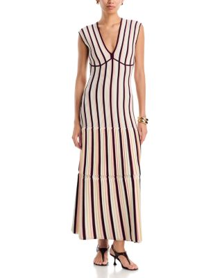 Lianne V Neck Knit Midi Dress