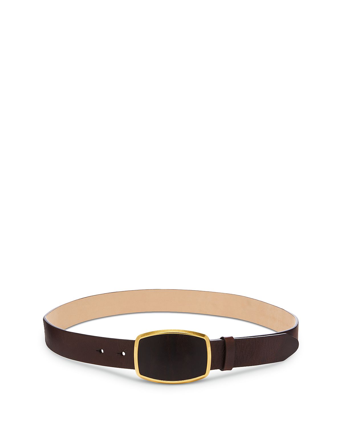rag & bone Women's Wyatt Inlay Buckle Leather Belt