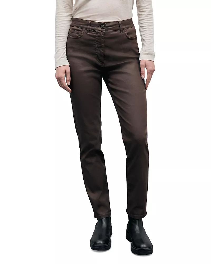 Gerard Darel Ilda High Rise Slim Jeans in Brown