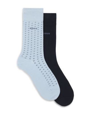 Cotton Blend Logo Crew Socks, Pack of 2