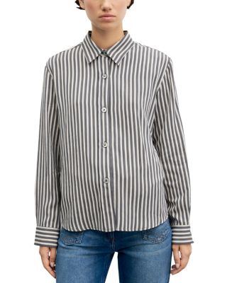 Loris Printed Button Front Blouse