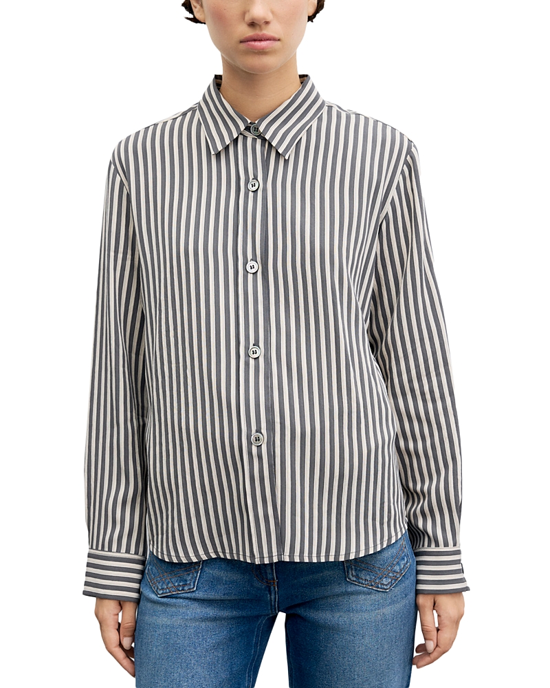 Gerard Darel Loris Printed Button Front Blouse