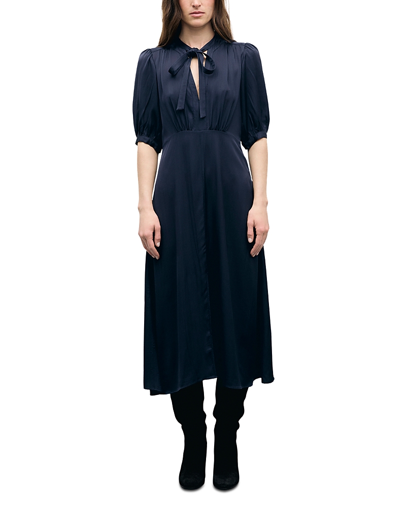 Gerard Darel Chani Puffed Sleeve Midi Dress