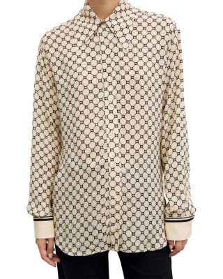 Jimi Printed Button Front Blouse
