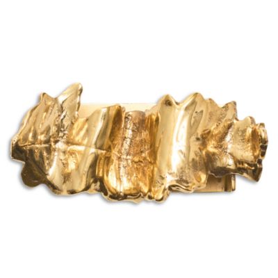 Wave Gold Tone Napkin Ring