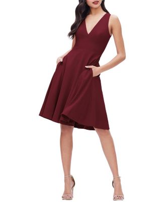 Catalina V-Neck A-Line Midi Dress