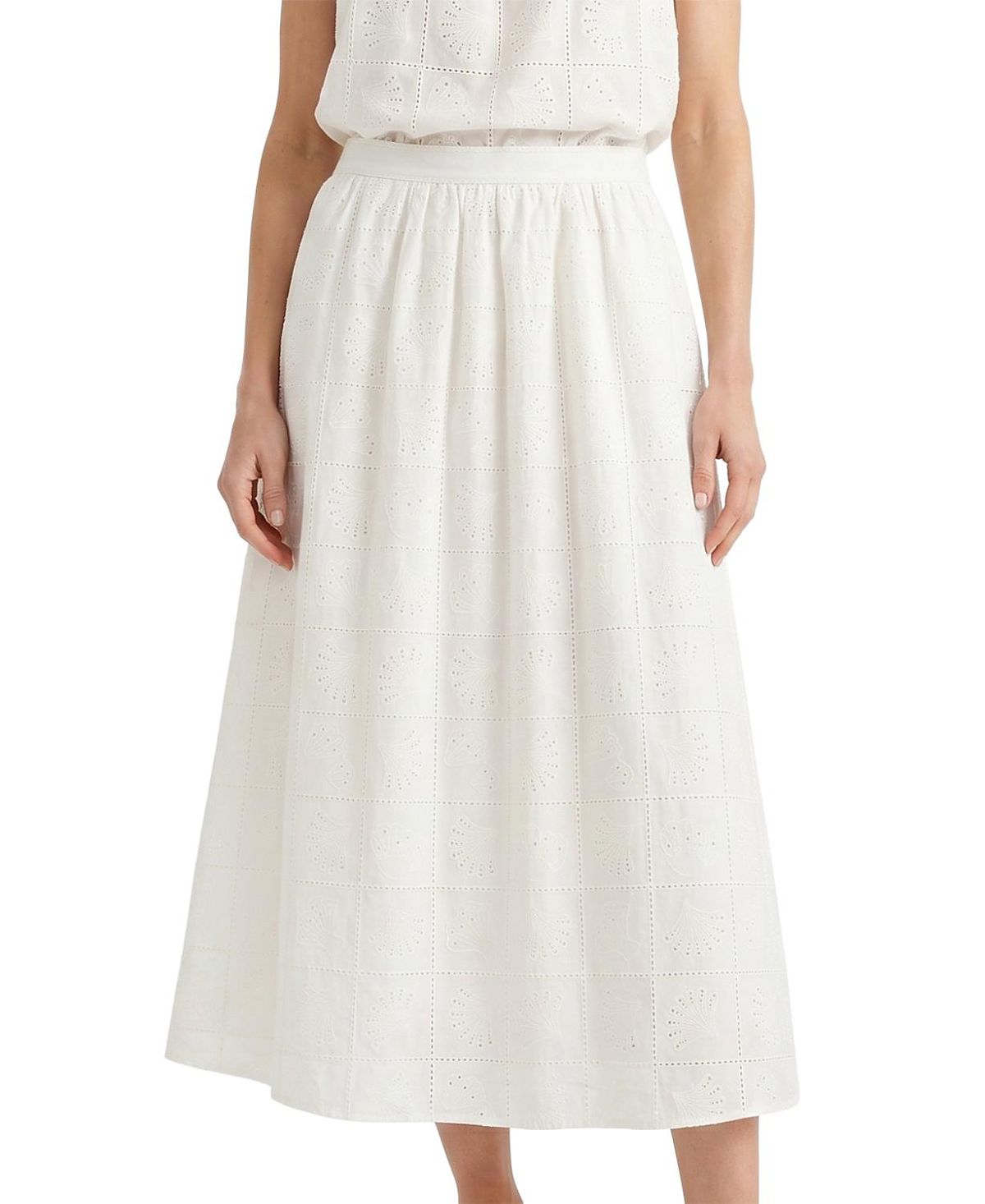 Cartolina Celine Eyelet Midi Skirt