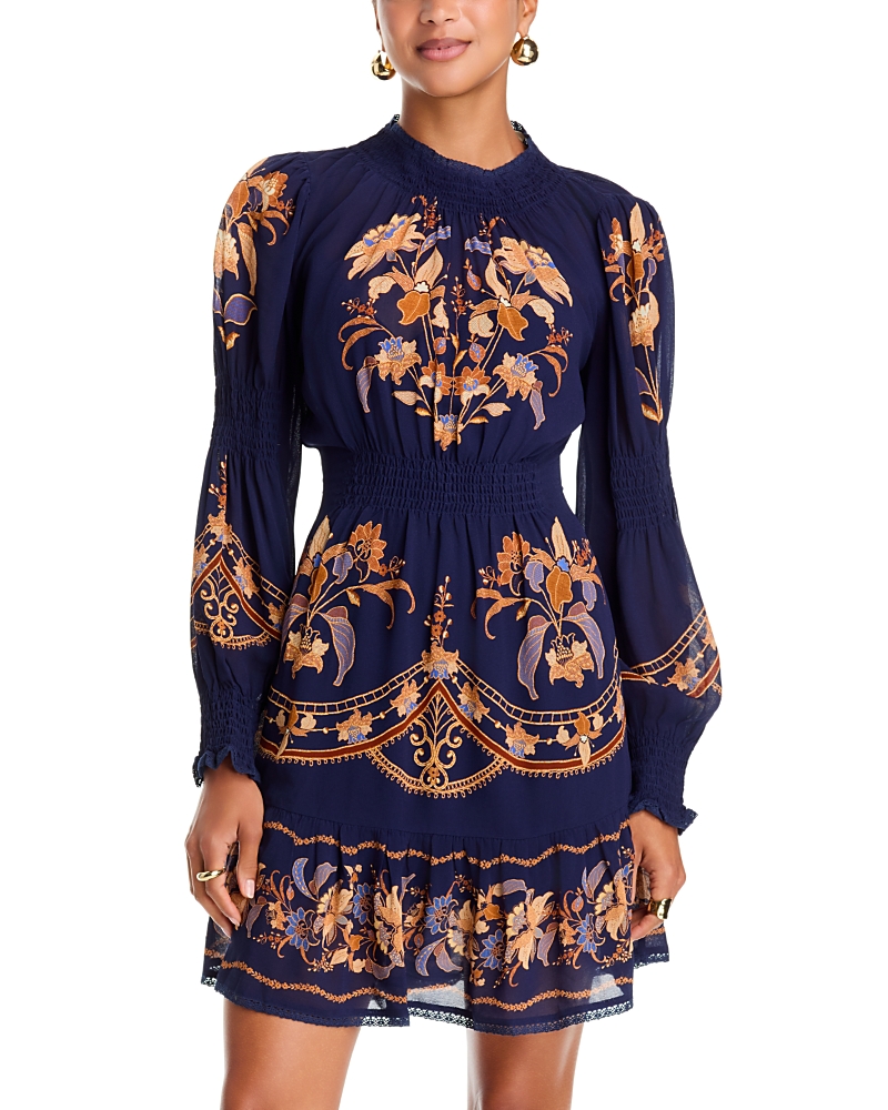 Farm Rio Liz Smocked Mini Dress