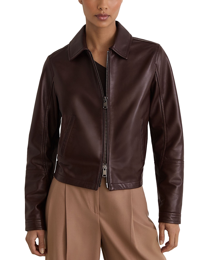 Reiss Sorina Leather Jacket