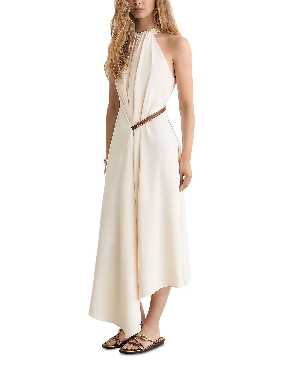Reiss Evie Draped Asymmetric Dress