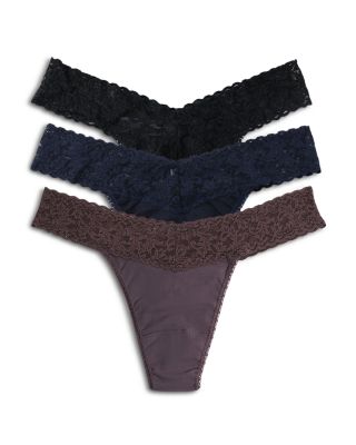 Supima&reg;Cotton Original-Rise Thongs, Set of 3