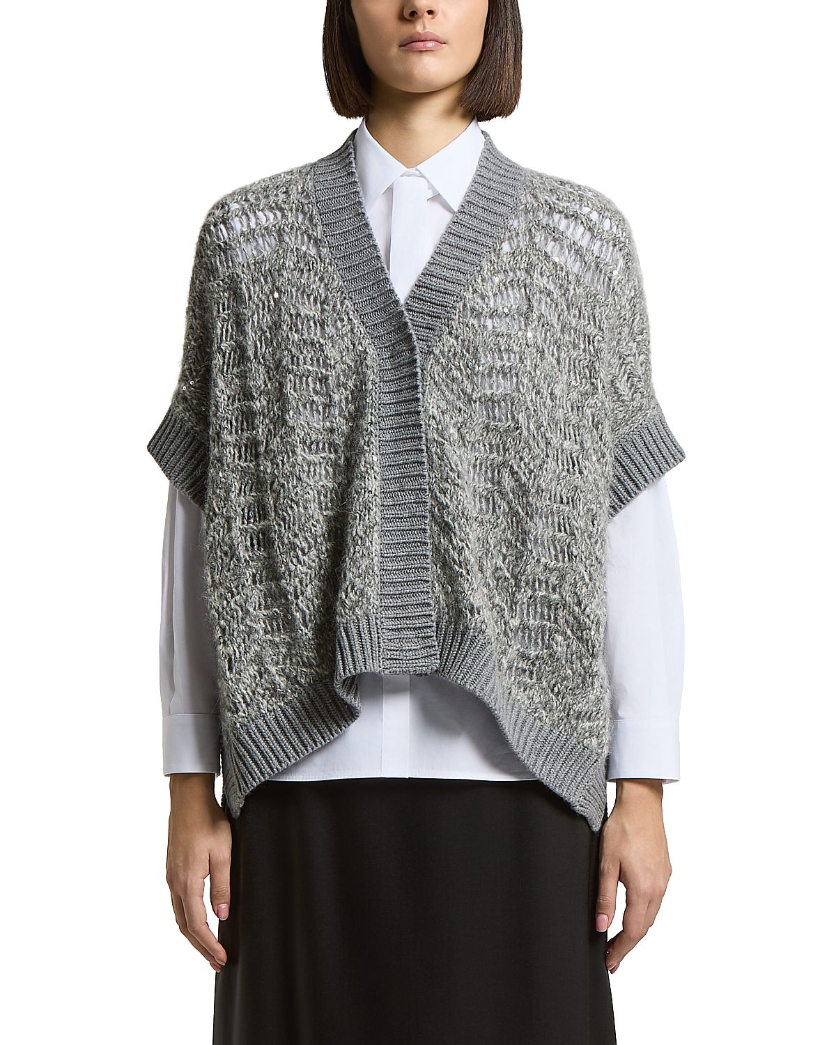 Peserico Wool, Silk & Cashmere V Neck Sweater