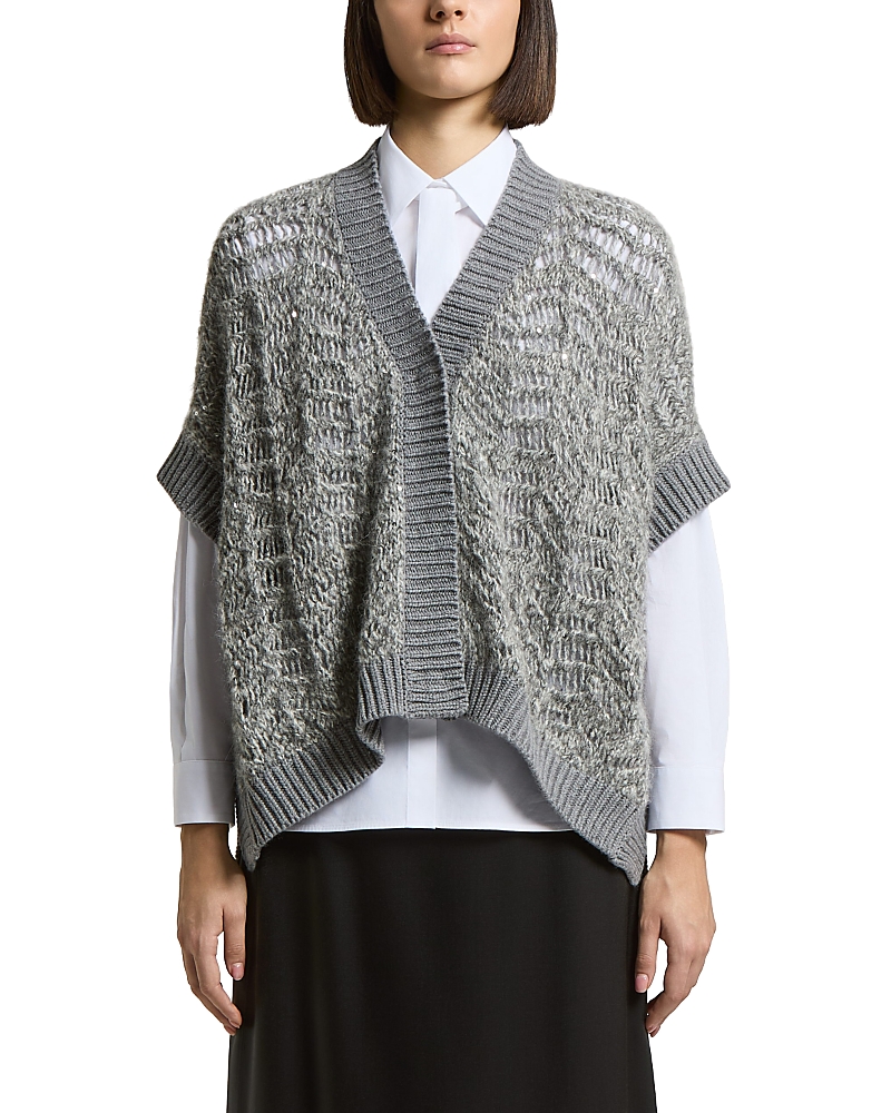 Peserico Wool, Silk & Cashmere V Neck Sweater