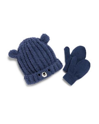 Boys' Bear Rib Knit Cuff Hat & Mitten Set - Baby