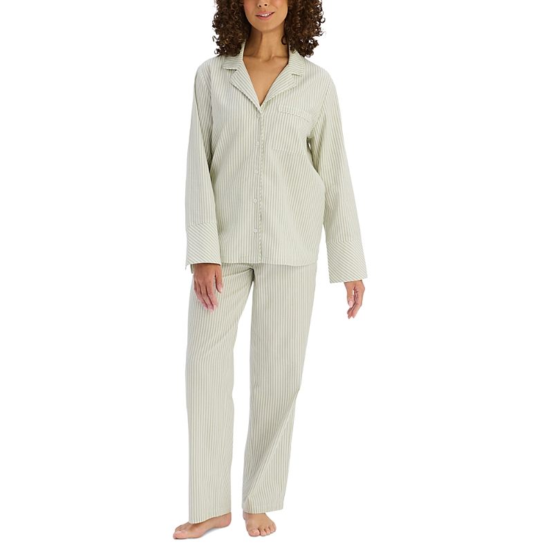 Christy Ticking Stripe Cotton Twill Pajama Set