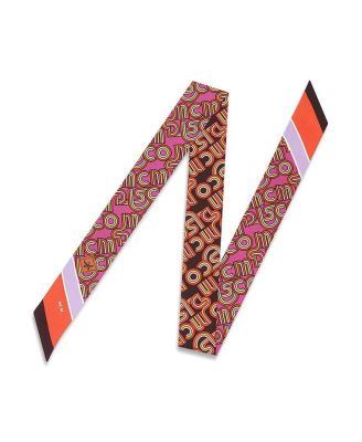  Disco Monogram Print Petite Scarf in Organic Silk