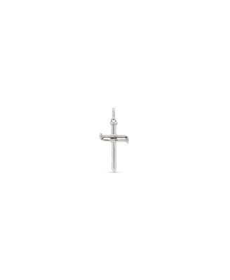 Sterling Silver-Plated Large Sized Cross Charm