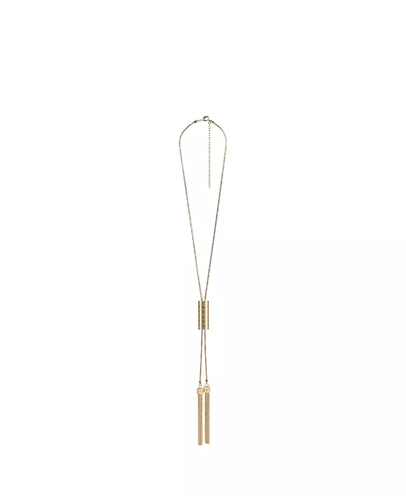 Balmain Long Brass Tassel Necklace