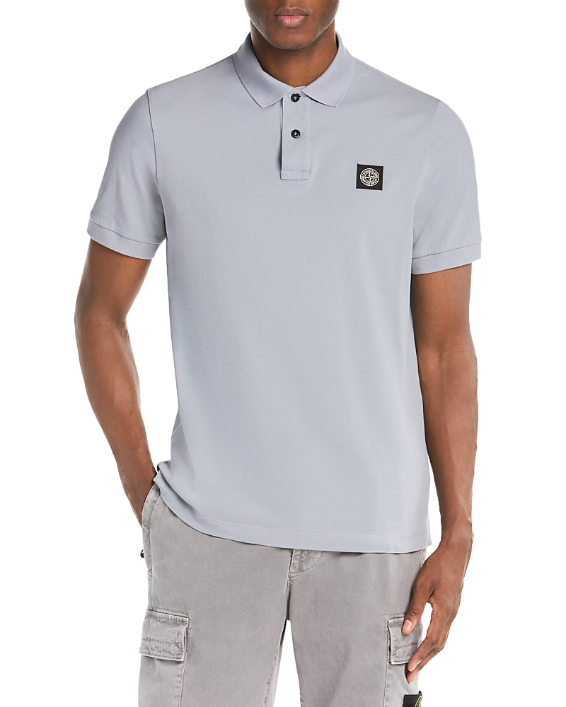 Stone Island Corta Slim Fit Patch Logo Cotton Blend Polo Shirt