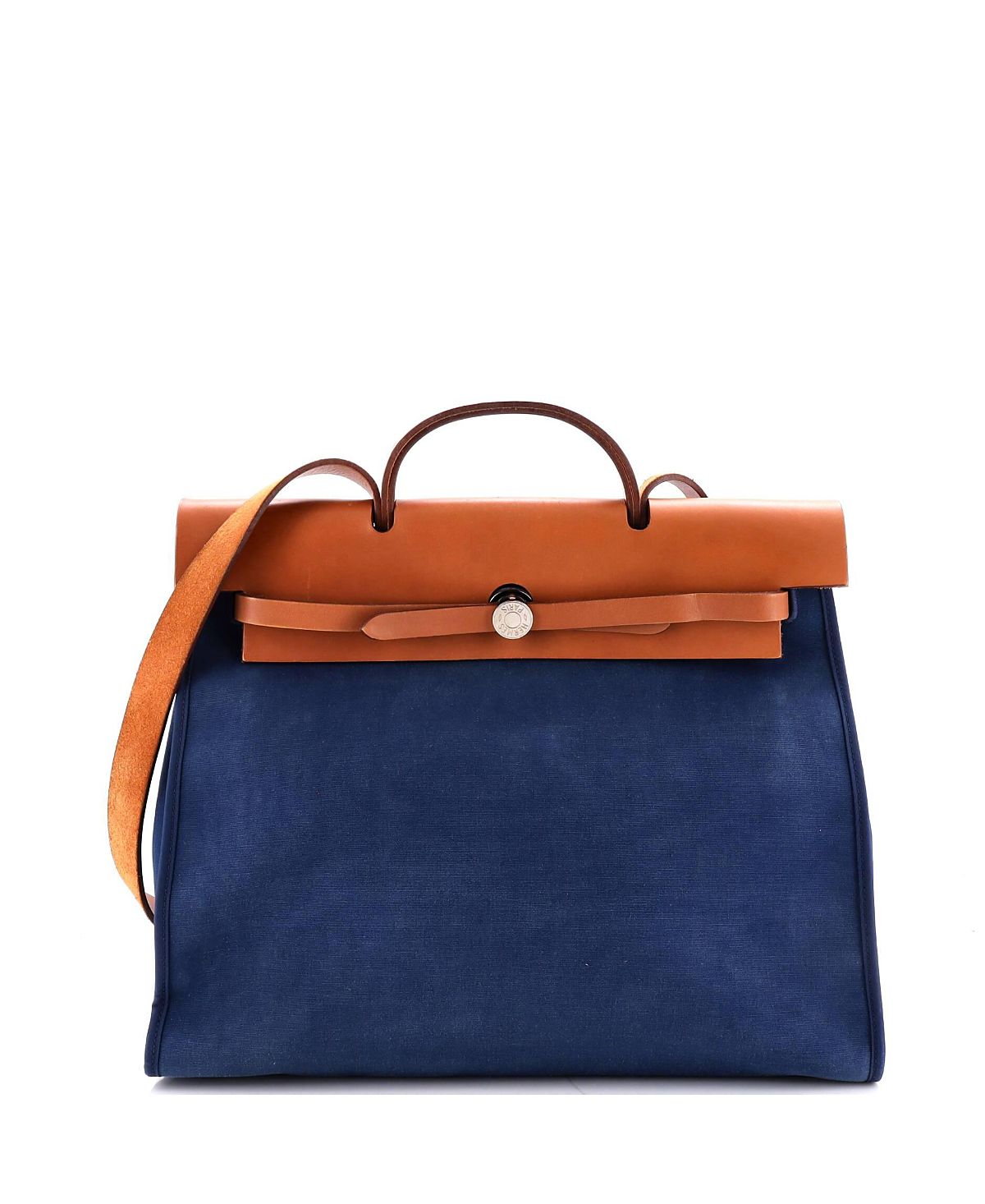 Pre-Owned HERMES 39 Herbag Zip Leather and Toile